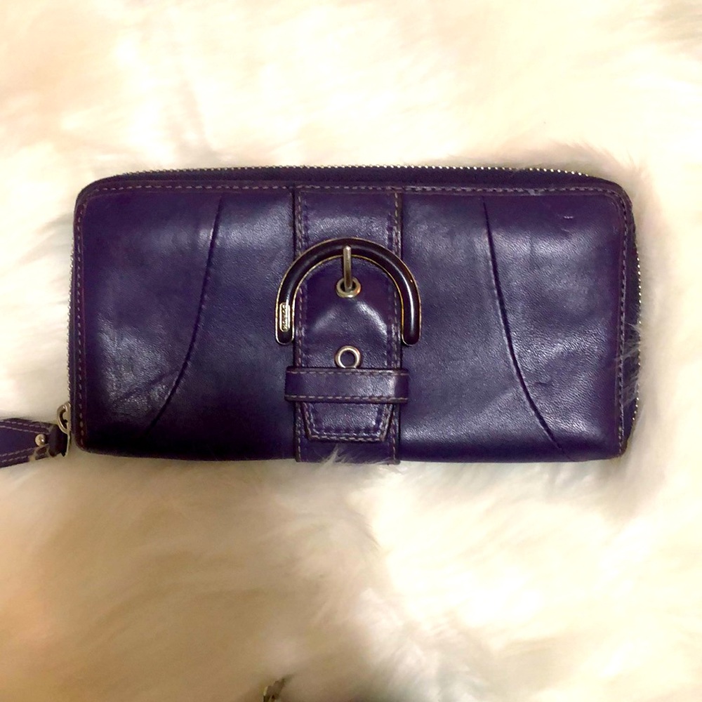 Purple coach wallet